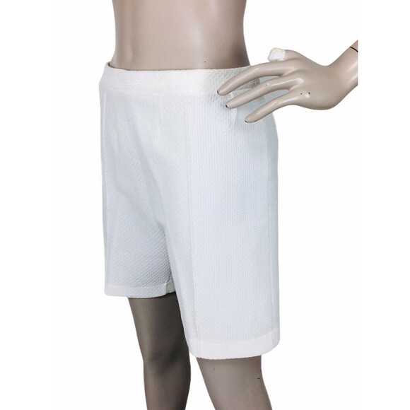 Vintage 70s Linda Mae Waffle Weave High-Waisted Mid-Length Shorts Size Large - Picture 2 of 7